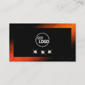 Carte De Visite Diamants brillants orange brillants avec logo (Devant)