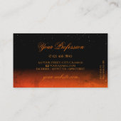 Carte De Visite Diamants brillants orange brillants et brillants (Dos)