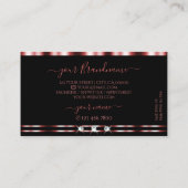 Carte De Visite Diamants brillants rouges noirs brillants avec log (Dos)