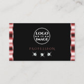 Carte De Visite Diamants brillants rouges noirs brillants avec log (Devant)