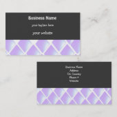 Carte De Visite Diamants brodés violets (Devant / Derrière)