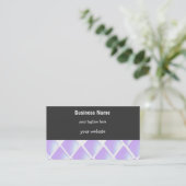 Carte De Visite Diamants brodés violets (Debout devant)