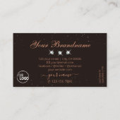 Carte De Visite Diamants Brown noirs très élégants Ajouter un log (Dos)