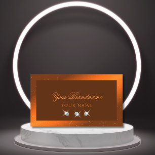 Carte De Visite Diamants Brown Sparkling Shimmery