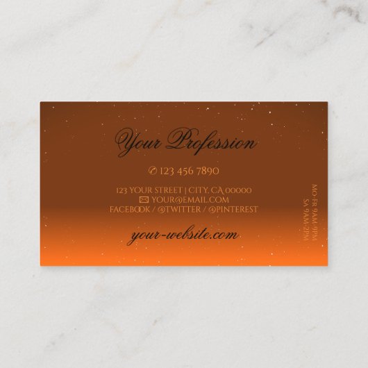 Carte De Visite Diamants Brown Sparkling Shimmery (Dos)