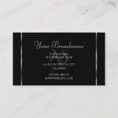 Carte De Visite Diamants chatoyants blancs et noirs modernes Initi (Dos)