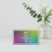 Carte De Visite Diamants colorés (Debout devant)