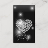 Carte De Visite Diamants d'argent bijoux de luxe bijoux (Devant)