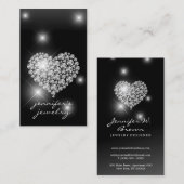 Carte De Visite Diamants d'argent bijoux luxe (Devant / Derrière)