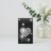 Carte De Visite Diamants d'argent bijoux luxe (Debout devant)