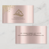 Carte De Visite Diamants de brosse de toit Gold House (Devant / Derrière)