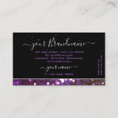 Carte De Visite Diamants de la Parties scintillant de l'étincelle (Dos)