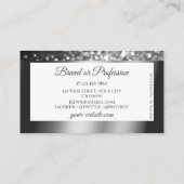 Carte De Visite Diamants de Parties scintillant argenté blanc bril (Dos)