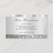 Carte De Visite Diamants de Parties scintillant brillants en argen (Dos)