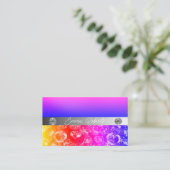 Carte De Visite Diamants de Parties scintillant brillants en argen (Debout devant)