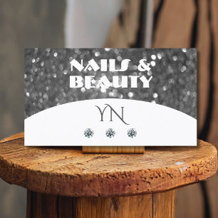 Carte De Visite Diamants de Parties scintillant étincelante blanc