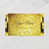 Carte De Visite Diamants de Parties scintillant or jaune brillant  (Devant)