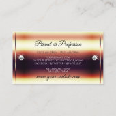 Carte De Visite Diamants de Parties scintillant Rose en or brillan (Dos)