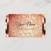 Carte De Visite Diamants de Parties scintillant Rose en or brillan (Devant)