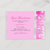 Carte De Visite Diamants de Parties scintillant rose fille de luxe (Dos)