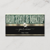 Carte De Visite Diamants de Parties scintillant verte de la Forêt- (Devant)