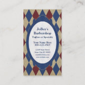 Carte De Visite diamants de raseur-coiffeur (Dos)