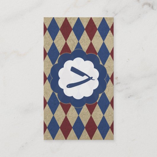 Carte De Visite diamants de raseur-coiffeur (Devant)