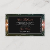 Carte De Visite Diamants d'éclaboussures ornés de couleur foncée (Dos)