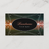 Carte De Visite Diamants d'éclaboussures ornés de couleur foncée (Devant)