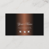 Carte De Visite Diamants d'étincelle Brown foncé de luxe élégant (Devant)