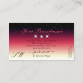 Carte De Visite Diamants d'étincelle noir rouge blanc (Dos)