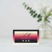 Carte De Visite Diamants d'étincelle noir rouge blanc (Debout devant)