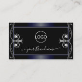 Carte De Visite Diamants d'étincelle orange noir foncé Ajouter un (Devant)