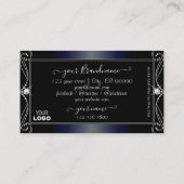 Carte De Visite Diamants d'étincelle orange noir foncé Ajouter un (Dos)