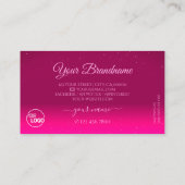 Carte De Visite Diamants d'étincelle rose noire de luxe Ajouter Lo (Dos)