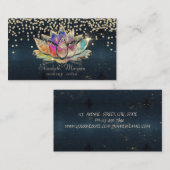 Carte De Visite Diamants d'or cool Lotus Dark (Devant / Derrière)