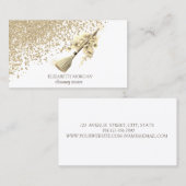 Carte De Visite Diamants d'or Fleurs de chambre Maison de nettoyag (Devant / Derrière)