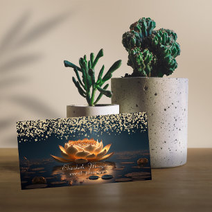 Carte De Visite Diamants d'or Lotus Dark