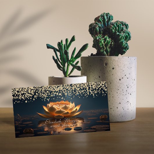 Carte De Visite Diamants d'or Lotus Dark