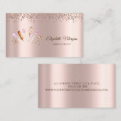 Carte De Visite Diamants d'or Rose moderne, Outils de boulangerie (Devant / Derrière)