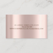 Carte De Visite Diamants d'or Rose moderne, Outils de boulangerie (Dos)