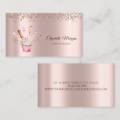 Carte De Visite Diamants d'or rose, Outils de boulangerie Cupcake  (Devant / Derrière)