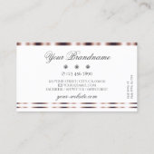 Carte De Visite Diamants dorés blancs Roses modernes Luxe (Dos)