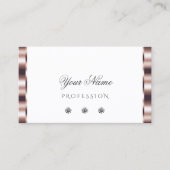 Carte De Visite Diamants dorés blancs Roses modernes Luxe (Devant)