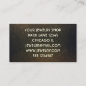 Carte De Visite Diamants du bijoutier trois de magasin de bijoux (Dos)