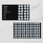 Carte De Visite Diamants élégants de Faux d'affaires (Devant / Derrière)