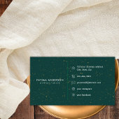 Carte De Visite Diamants Emerald Agate Lettre F initiale Monogramm