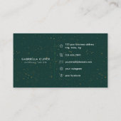 Carte De Visite Diamants Émeraude Agate initial lettre G Monogramm (Dos)