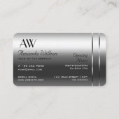 Carte De Visite Diamants et initiales brillants très élégants en a (Dos)