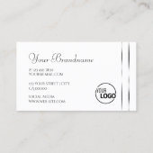 Carte De Visite Diamants et logo de Parties scintillant couleur bl (Dos)